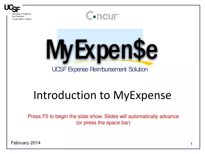 introduction to myexpense