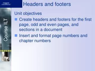 Headers and footers
