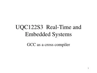 UQC122S3 Real-Time and Embedded Systems