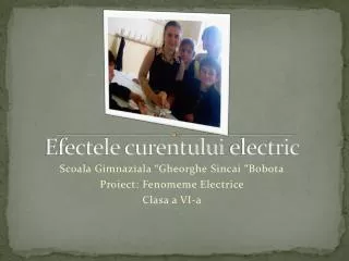 efectele curentului electric