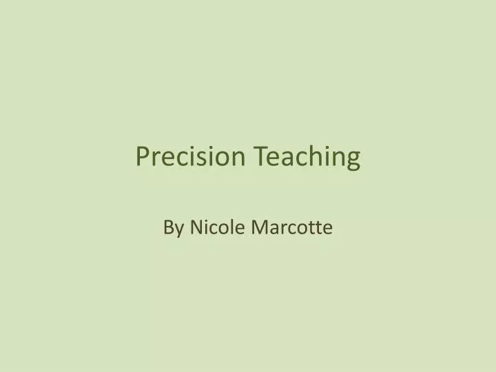 precision teaching