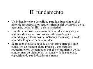 el fundamento