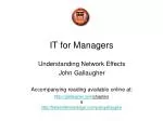 Understanding Network Effects: Strategies for Managers - slide 1