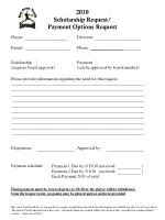 2010 Scholarship Request/ Payment Options Request - slide 1