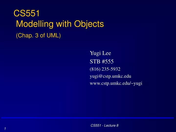 cs551 modelling with objects chap 3 of uml