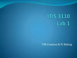 ITIS 3110 Lab 1