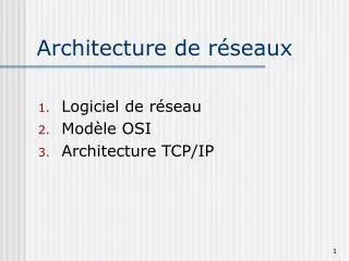 architecture de r seaux