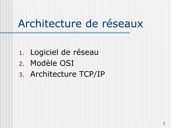 architecture de r seaux