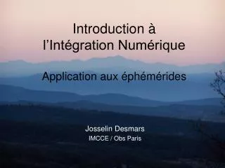 introduction l int gration num rique application aux ph m rides