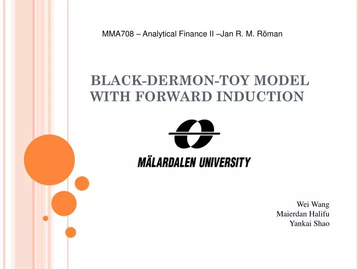 black dermon toy model with forward induction