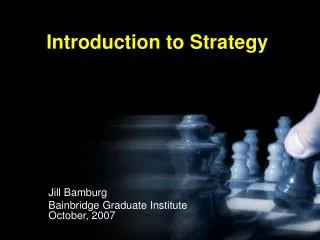 Introduction to Strategy