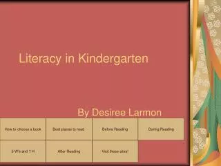 Literacy in Kindergarten