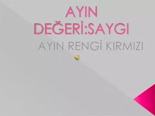 ayin de er saygi
