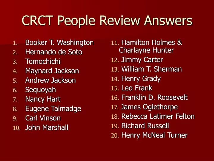 crct people review answers