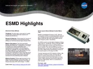 ESMD Highlights