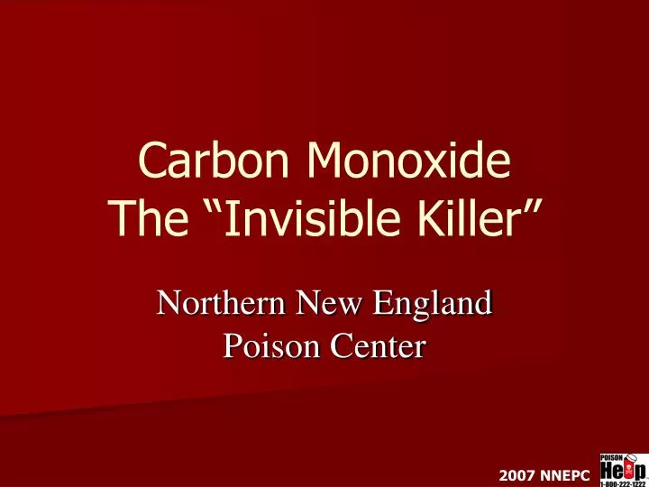 carbon monoxide the invisible killer