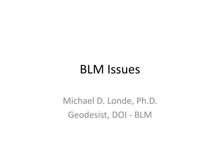 blm issues