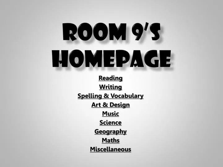 room 9 s homepage