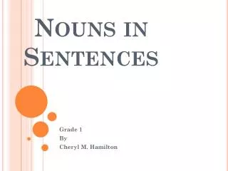 Nouns in Sentences