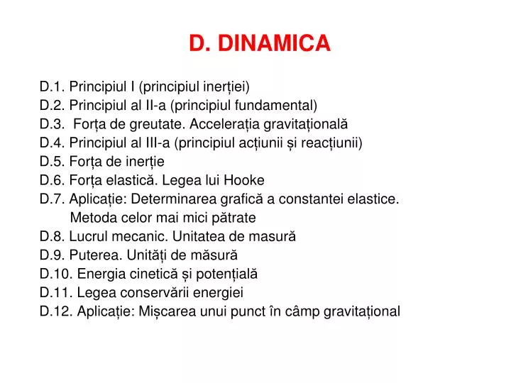 d dinamica