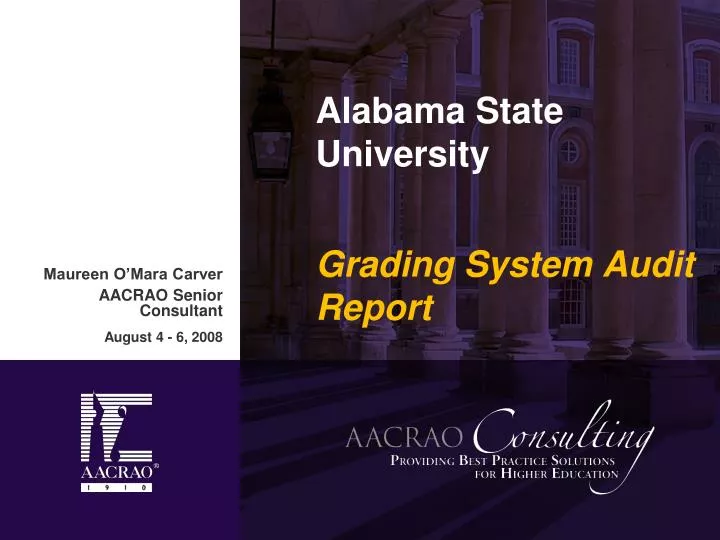 alabama state university grading system audit report