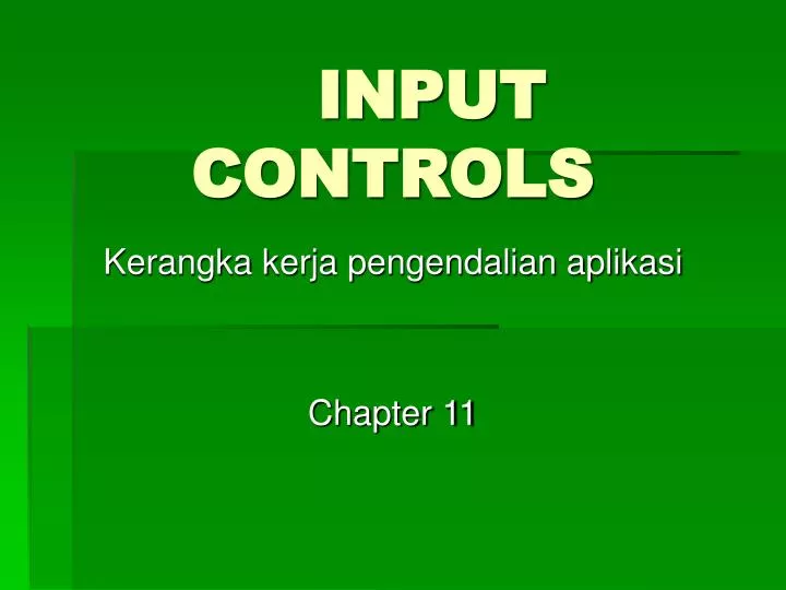 input controls