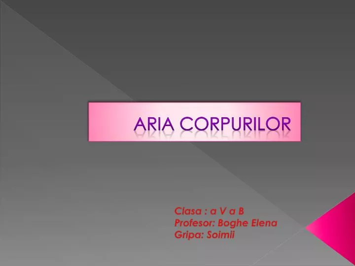 aria corpurilor