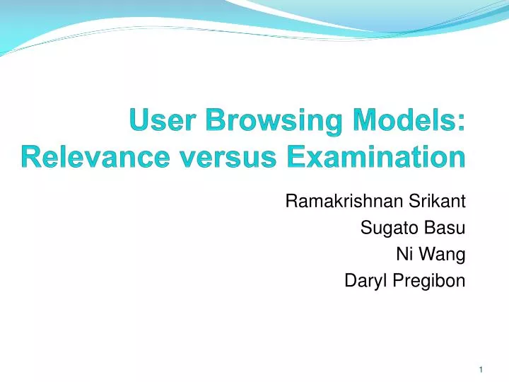 user browsing models relevance versus examination