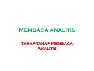 membaca analitis