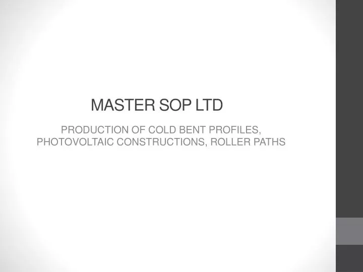 master sop ltd