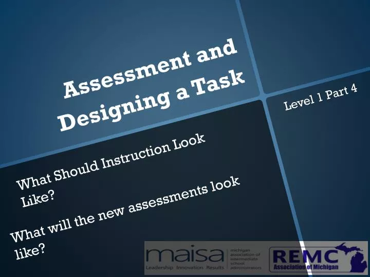 assessment and designing a task