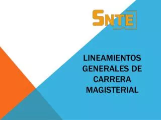 lineamientos generales de carrera magisterial