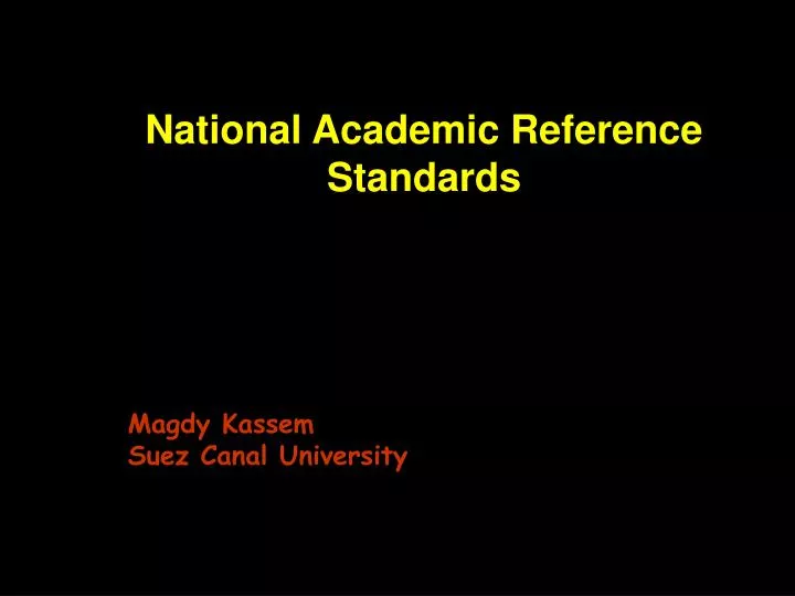 national academic reference standards