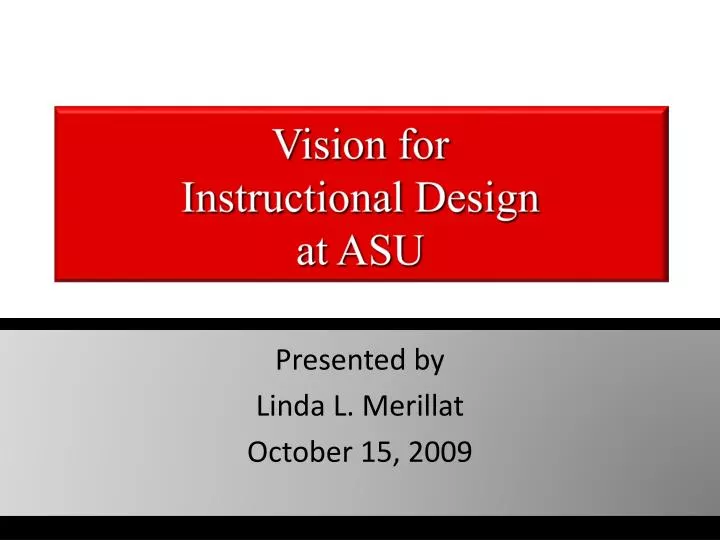 vision for instructional design at asu