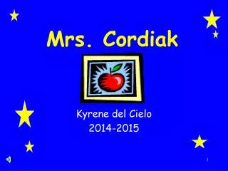 Mrs. Cordiak