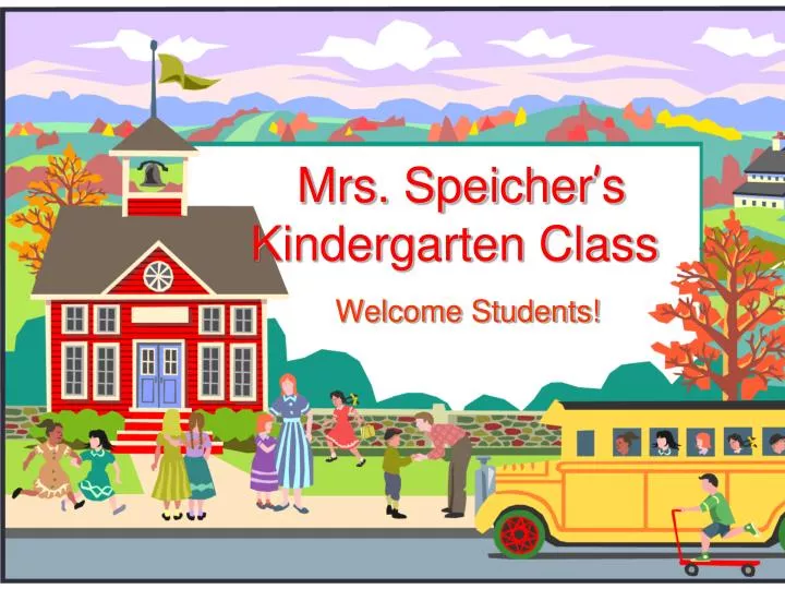 mrs speicher s kindergarten class