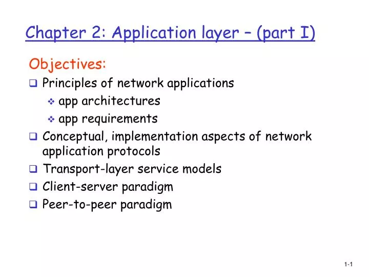 chapter 2 application layer part i