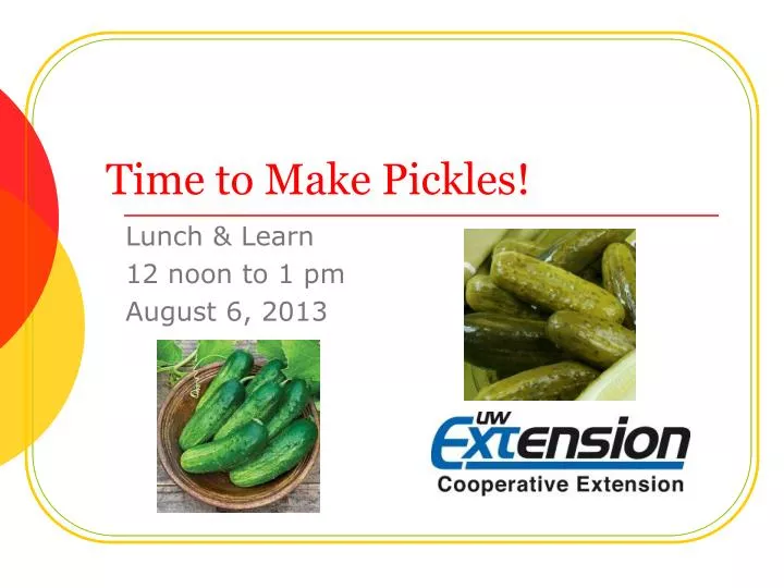 time to make pickles