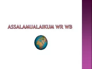 assalamualaikum wr wb