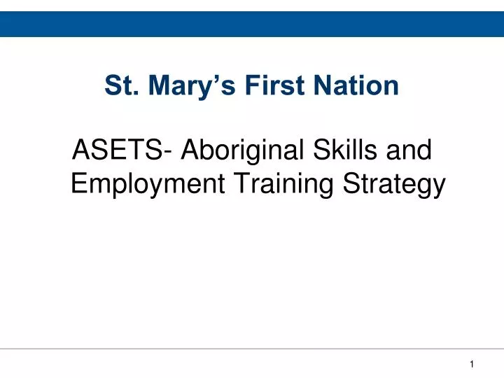 asets aboriginal skills and employment training strategy