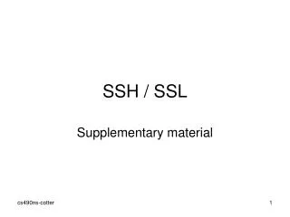 SSH / SSL