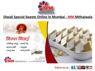 Diwali Special Sweets Online In Mumbai - MM Mithaiwala