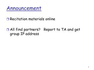 announcement