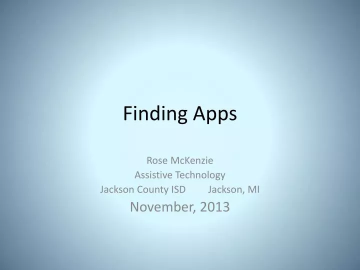 finding apps