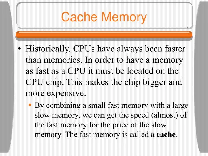 cache memory