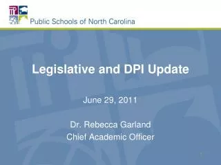 Legislative and DPI Update