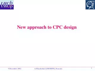 New approach to CPC design