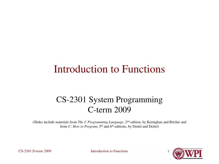 introduction to functions