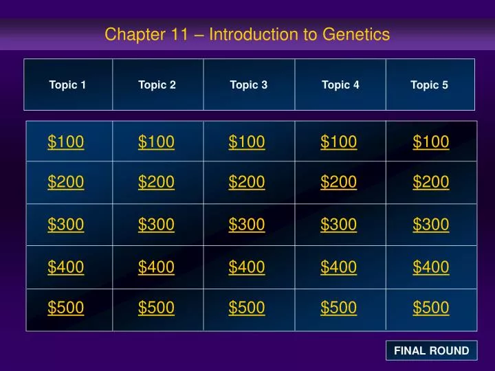 chapter 11 introduction to genetics