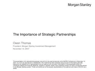 The Importance of Strategic Partnerships